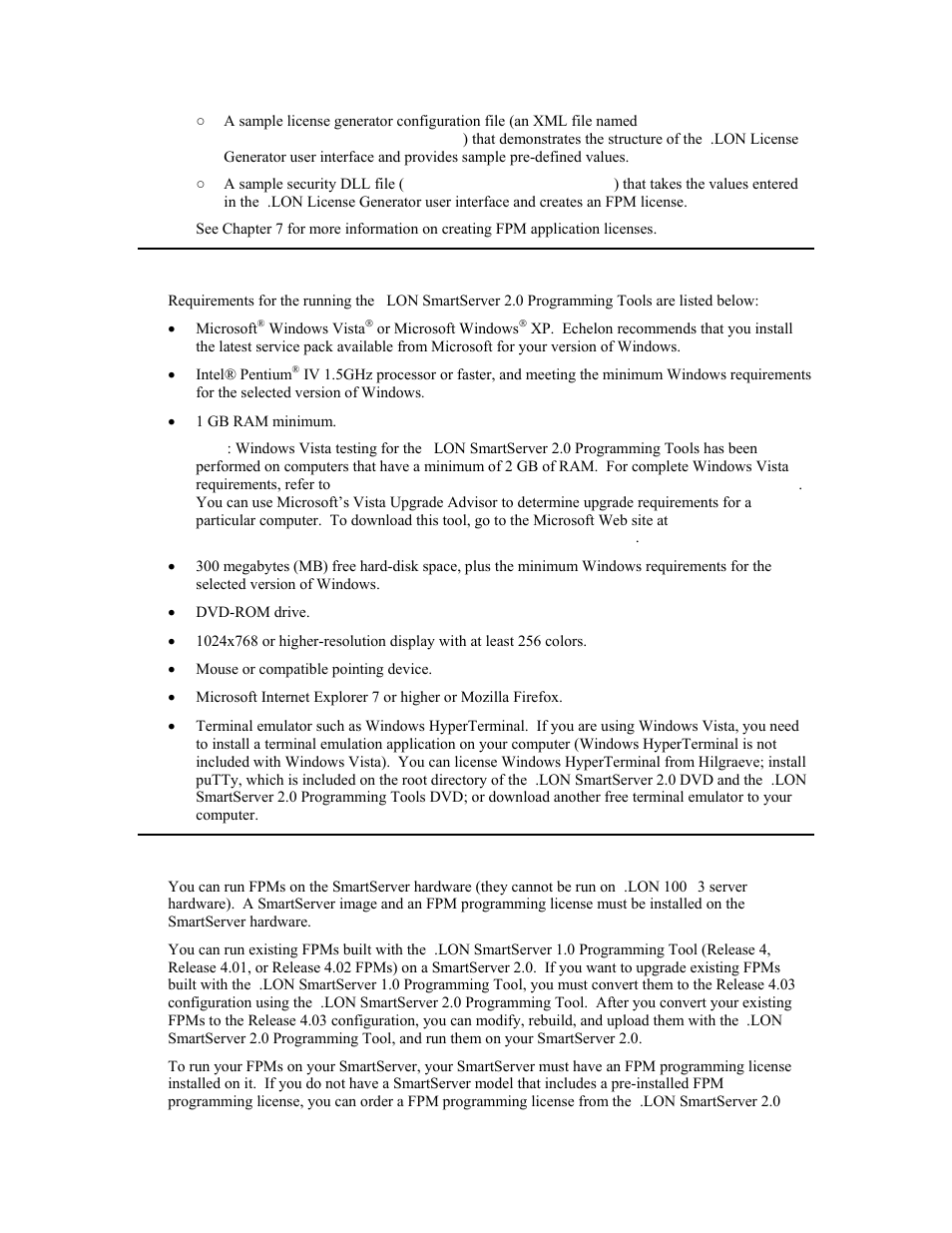 Hardware requirements, Smartserver requirements | Echelon i.LON SmartServer 2.0 User Manual | Page 10 / 266