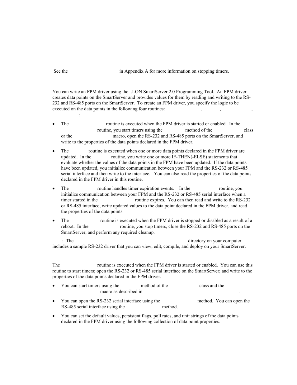 Writing an fpm driver, Writing the fpm driver initialize() routine | Echelon i.LON SmartServer 2.0 User Manual | Page 100 / 266