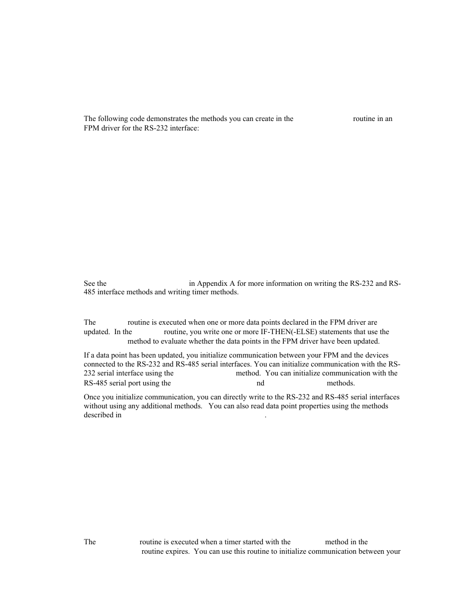 Writing the fpm driver work() routine, Writing the fpm driver ontimer() routine | Echelon i.LON SmartServer 2.0 User Manual | Page 101 / 266