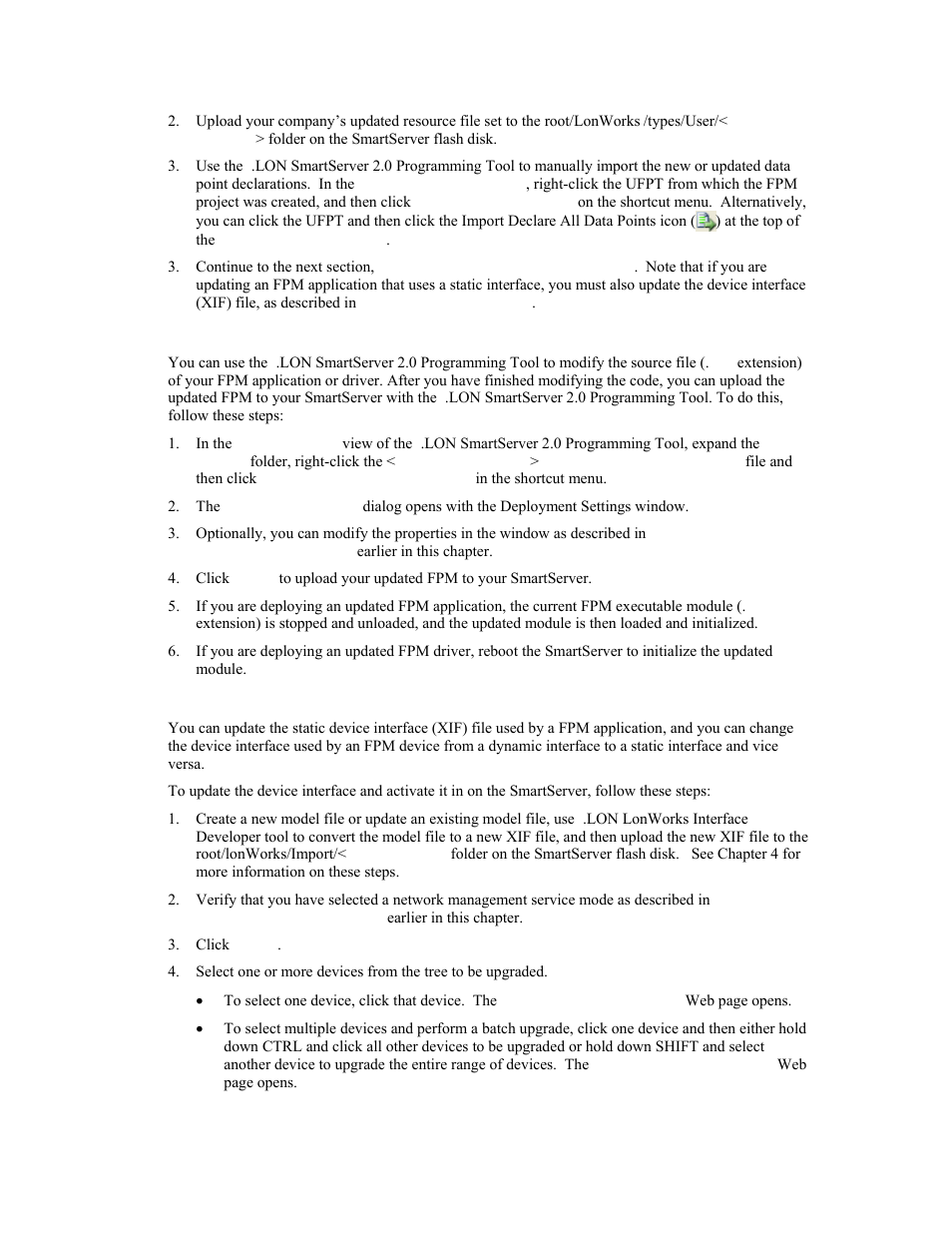 Updating fpm applications and drivers, Updating device interfaces | Echelon i.LON SmartServer 2.0 User Manual | Page 153 / 266