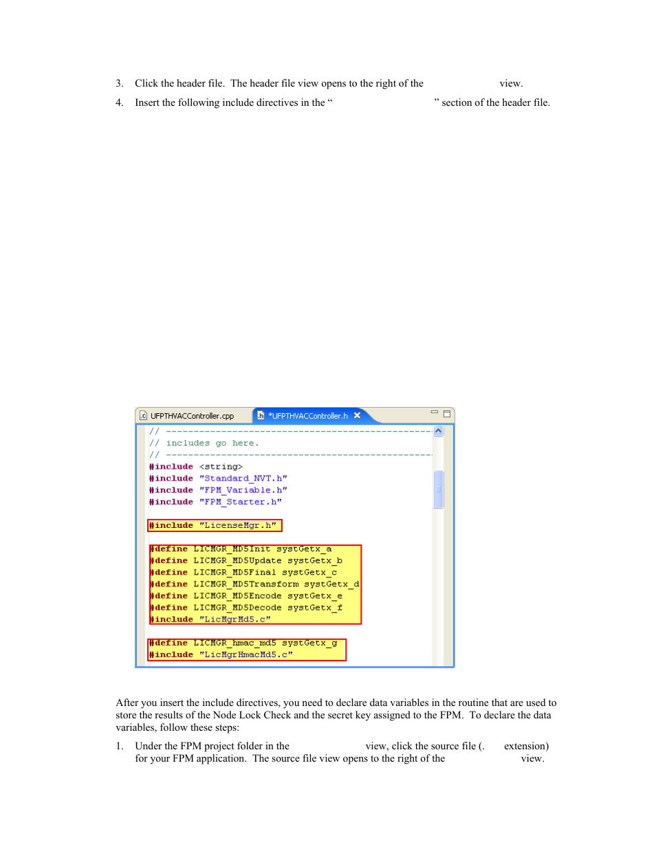 Step 2: declaring data variables, Declare data variables | Echelon i.LON SmartServer 2.0 User Manual | Page 167 / 266