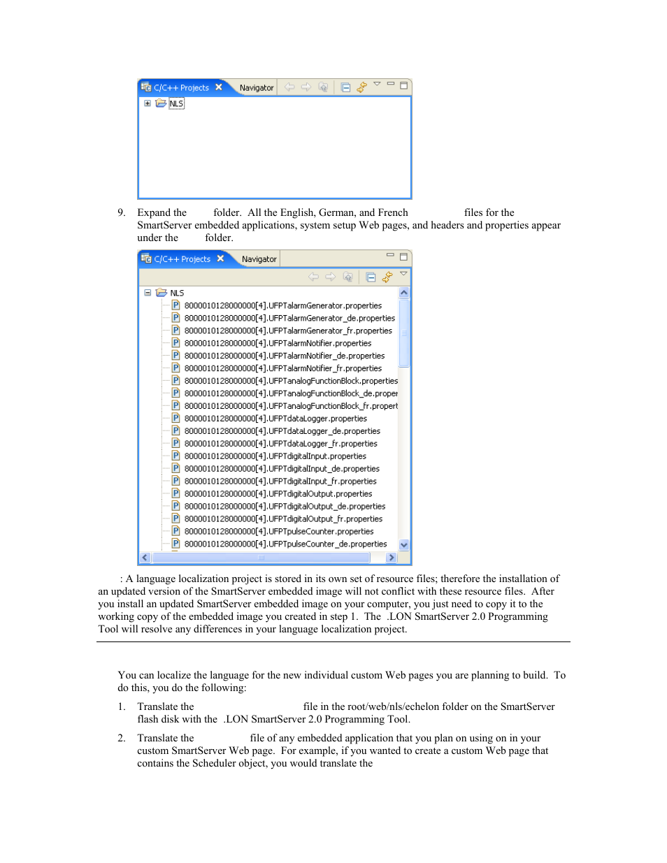 Creating localized custom smartserver web pages | Echelon i.LON SmartServer 2.0 User Manual | Page 186 / 266