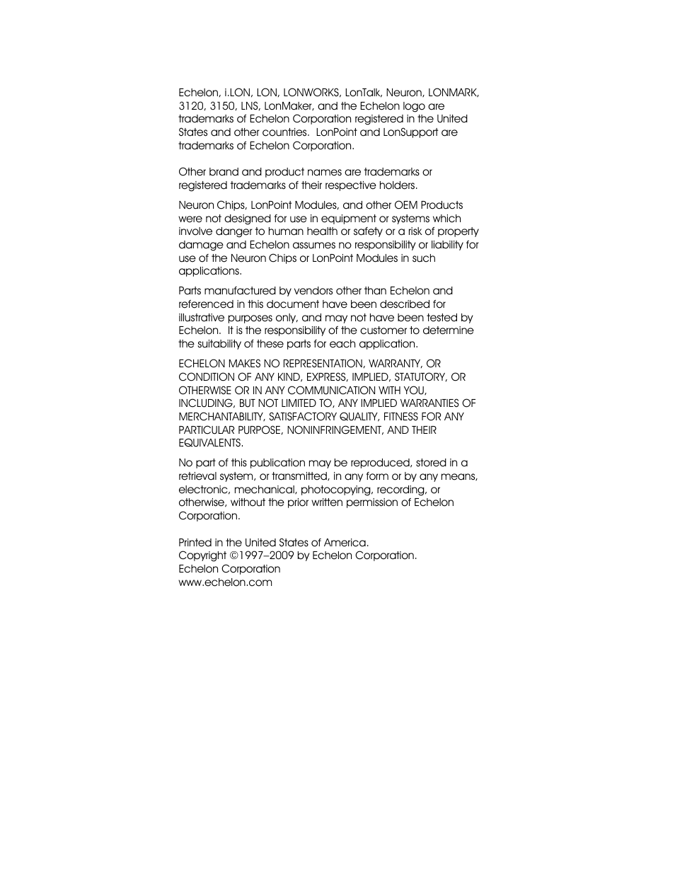 Echelon i.LON SmartServer 2.0 User Manual | Page 2 / 266