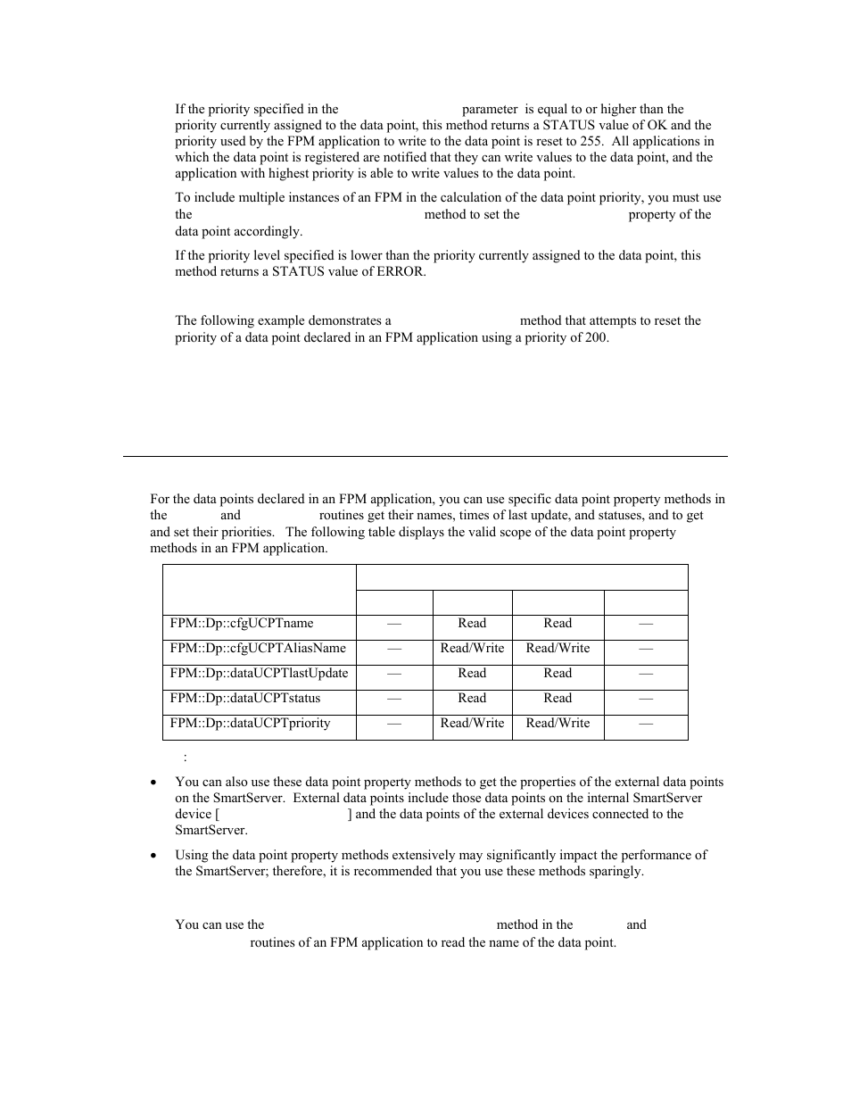 Fpm application data point property methods, Getdppropertyasstring(ucptname) | Echelon i.LON SmartServer 2.0 User Manual | Page 226 / 266