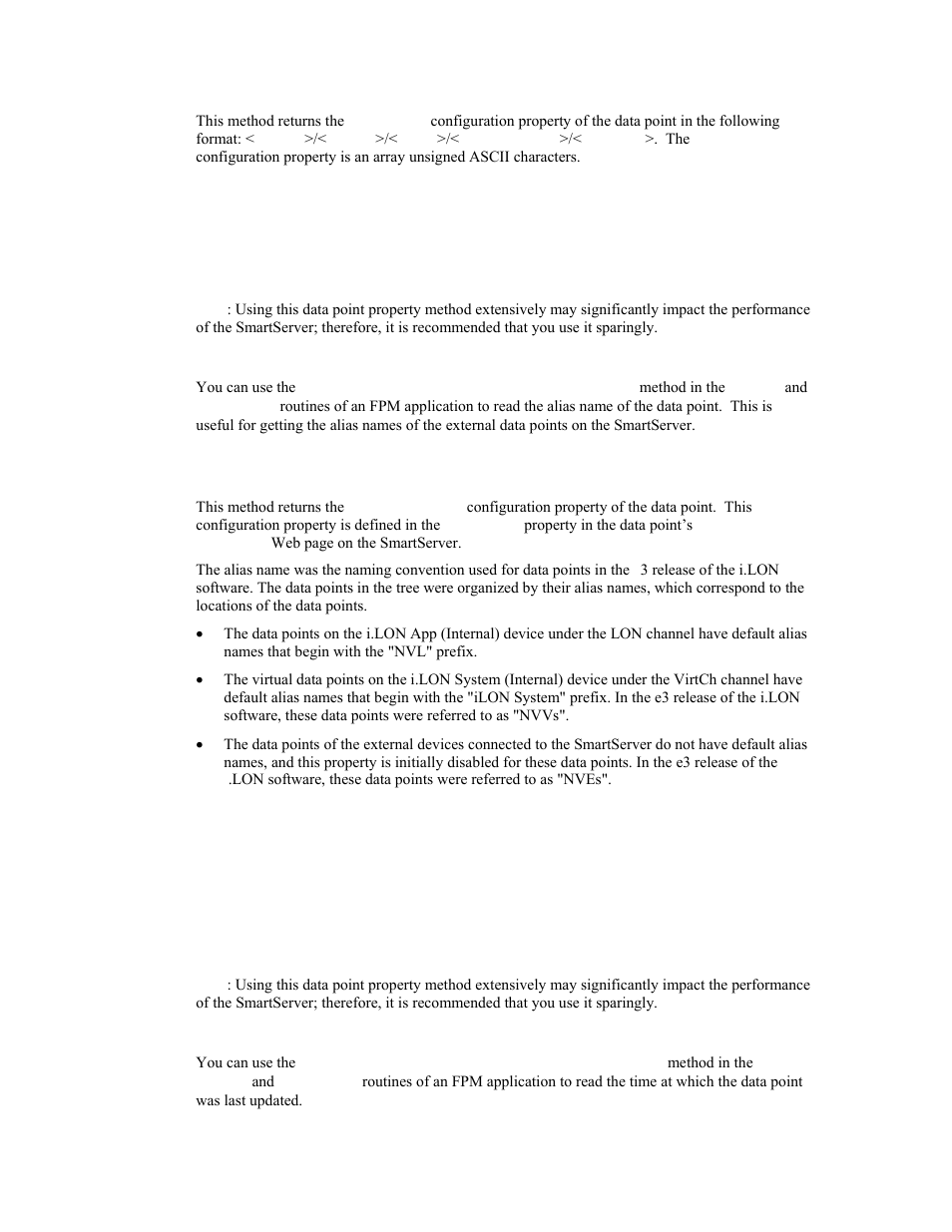 Getdppropertyasstring(ucptaliasname), Getdppropertyastimespec(ucptlastupdate) | Echelon i.LON SmartServer 2.0 User Manual | Page 227 / 266