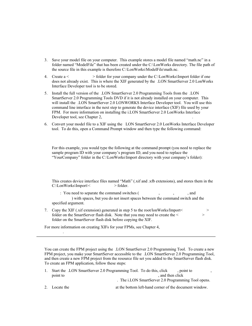 Step 3: creating the fpm project | Echelon i.LON SmartServer 2.0 User Manual | Page 23 / 266