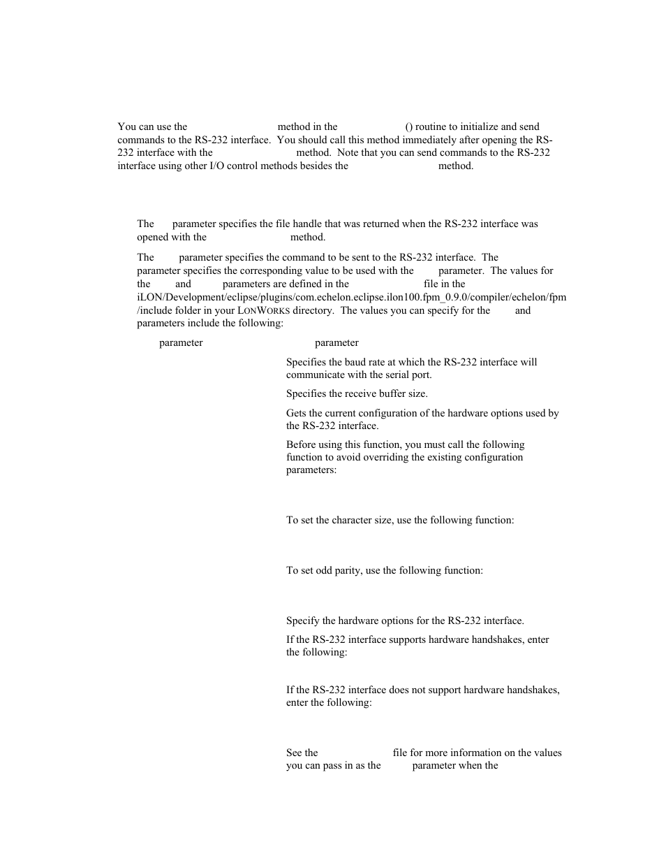 Rs232_ioctl() | Echelon i.LON SmartServer 2.0 User Manual | Page 240 / 266