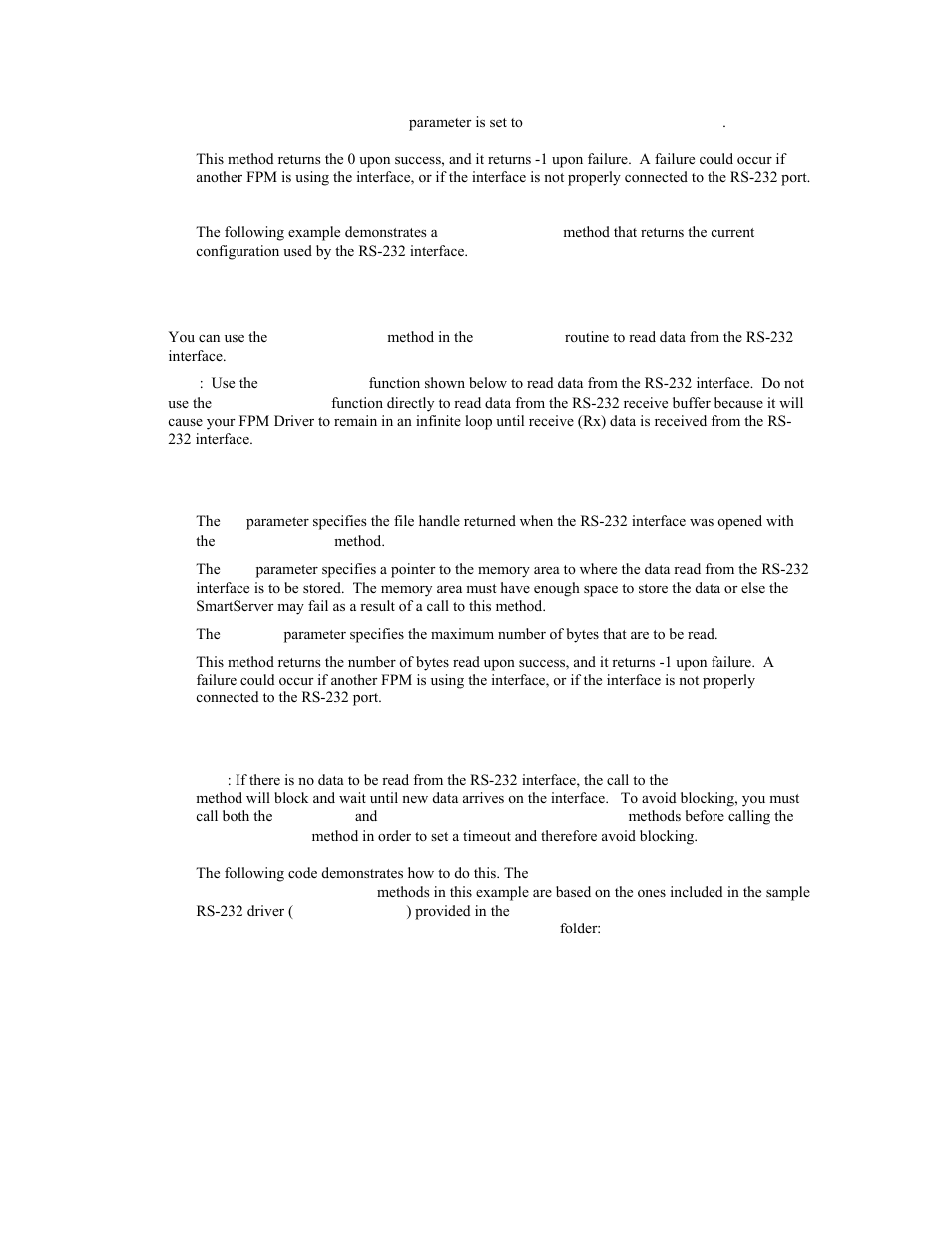 Rs232_read() | Echelon i.LON SmartServer 2.0 User Manual | Page 241 / 266