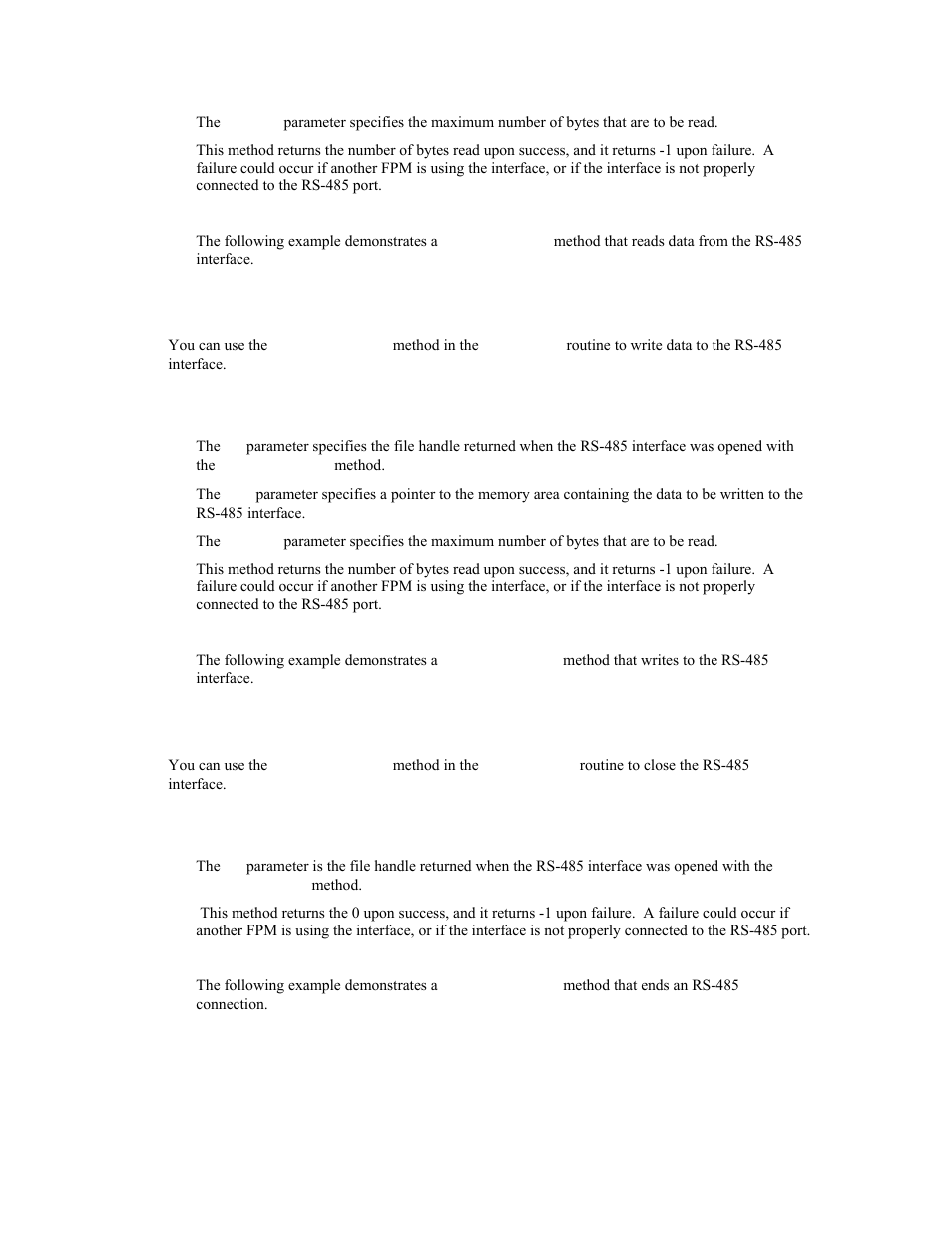 Rs485_write(), Rs485_close() | Echelon i.LON SmartServer 2.0 User Manual | Page 246 / 266