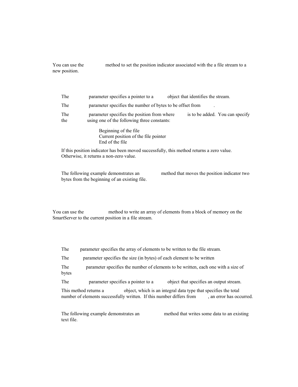 Fseek(), Fwrite() | Echelon i.LON SmartServer 2.0 User Manual | Page 249 / 266