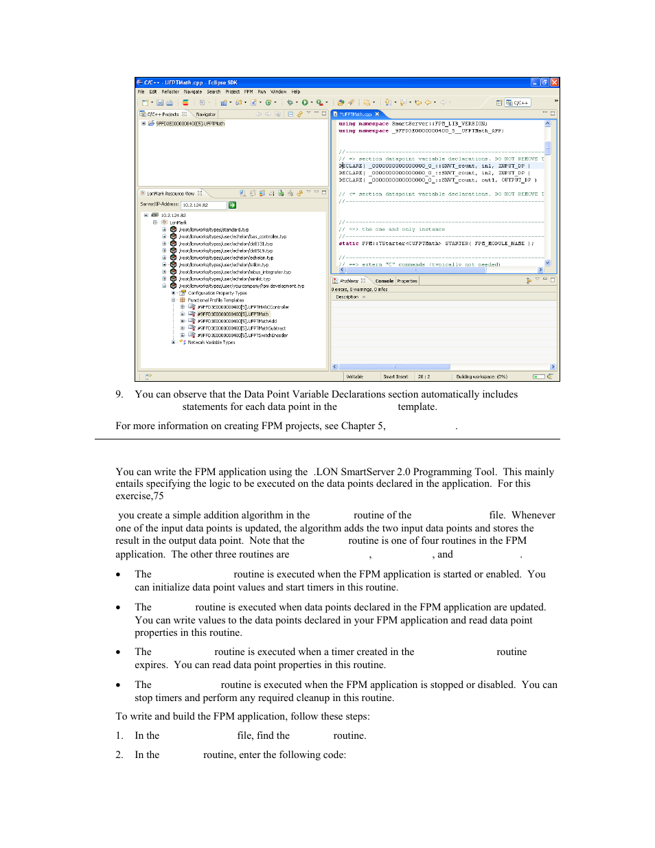 Step 4: writing the fpm application | Echelon i.LON SmartServer 2.0 User Manual | Page 26 / 266