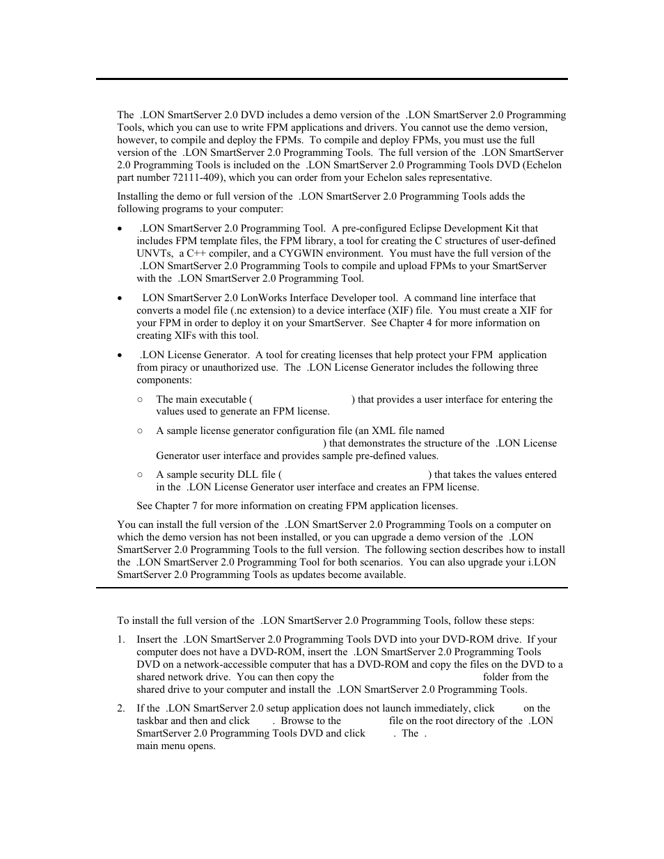 Installation and upgrading overview, Installing i.lon smartserver 2.0 programming tools | Echelon i.LON SmartServer 2.0 User Manual | Page 38 / 266