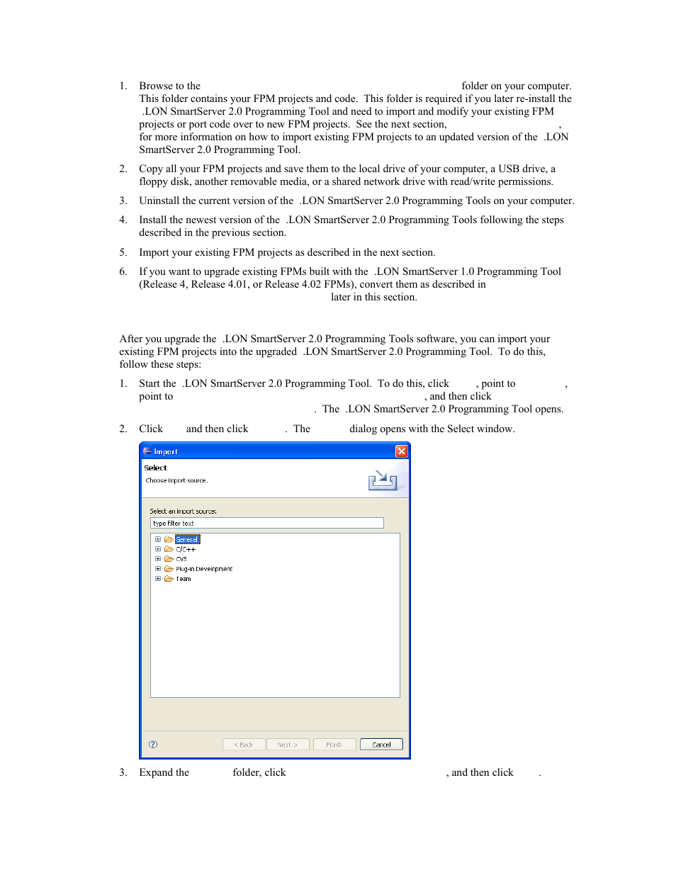 Importing fpm projects | Echelon i.LON SmartServer 2.0 User Manual | Page 44 / 266