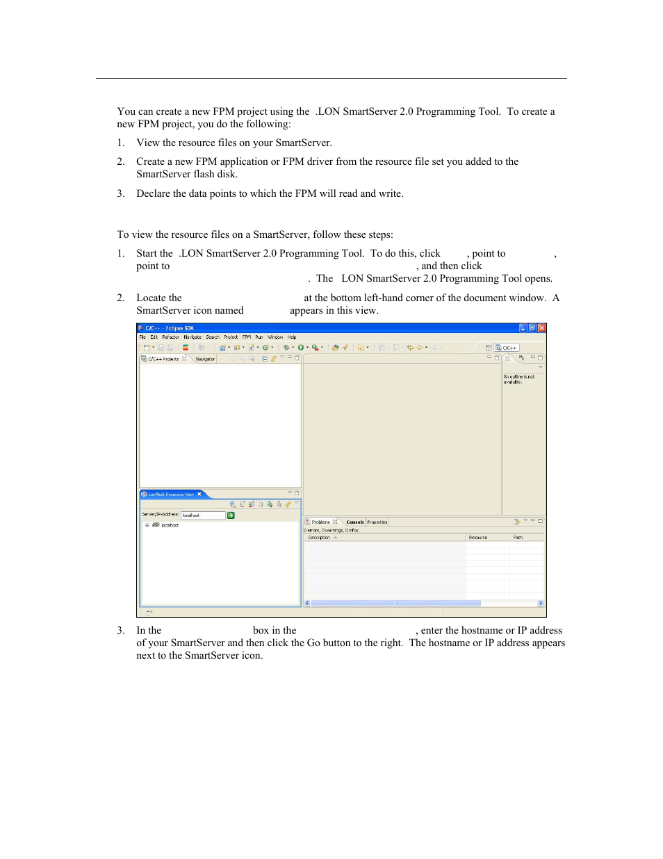 Creating new fpm projects, Viewing the resource files on a smartserver | Echelon i.LON SmartServer 2.0 User Manual | Page 81 / 266