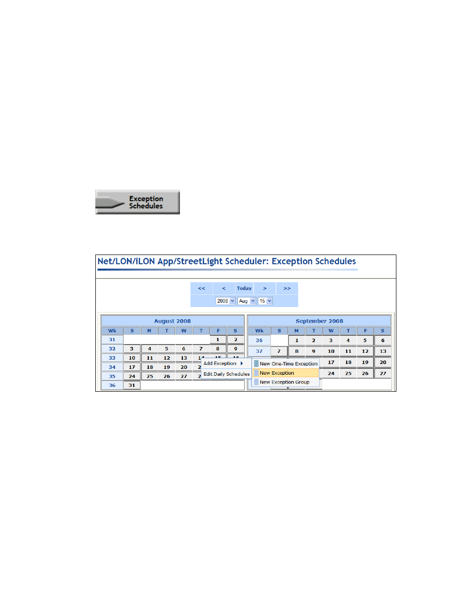 Creating exceptions, Defining exception dates and recursions | Echelon i.LON SmartServer 2.0 Power Line User Manual | Page 101 / 144