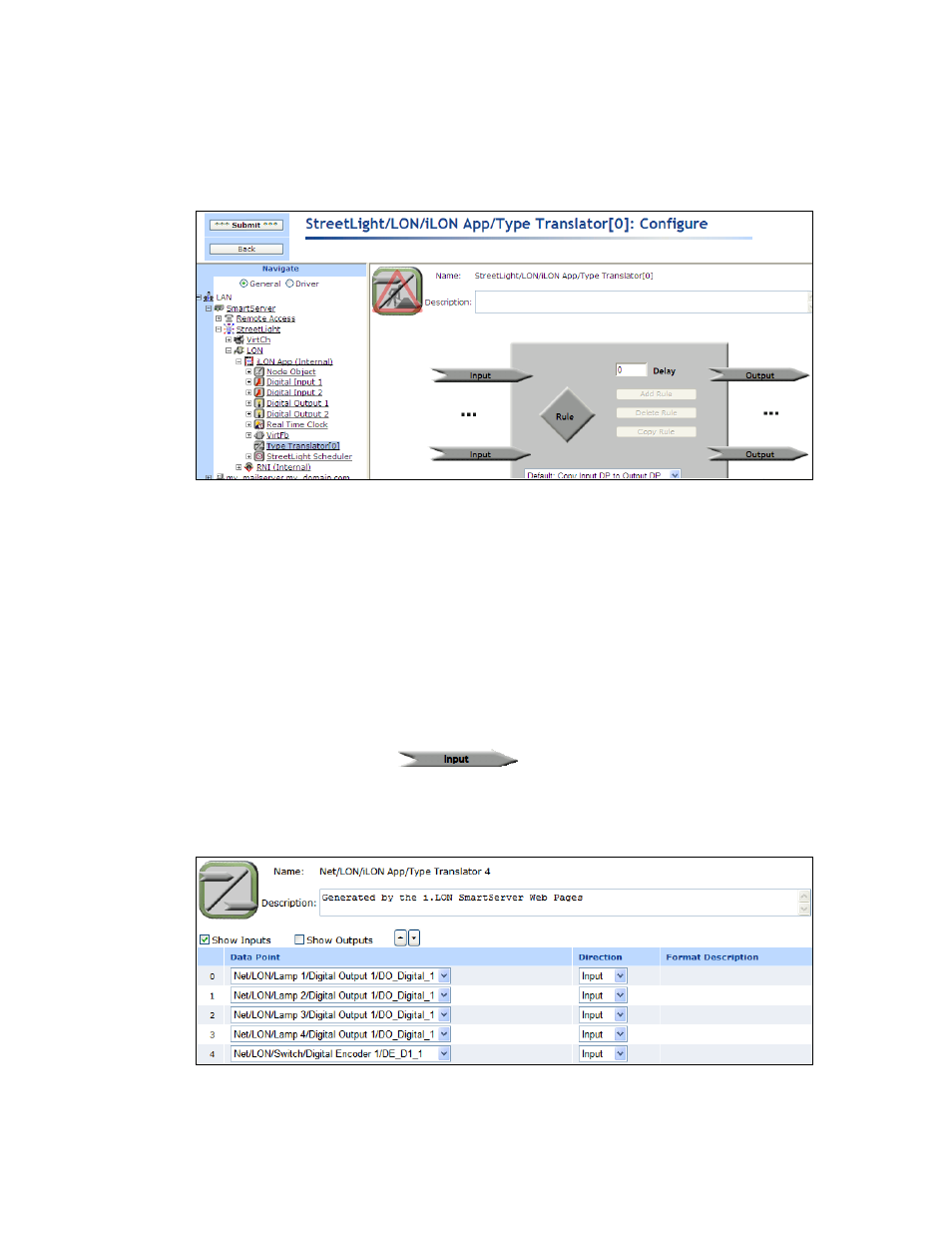 Selecting input and output points | Echelon i.LON SmartServer 2.0 Power Line User Manual | Page 127 / 144