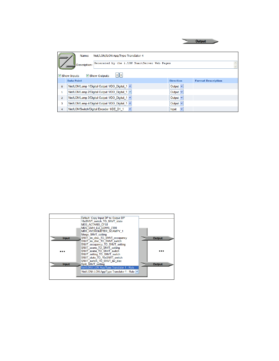 Selecting or creating a type translation | Echelon i.LON SmartServer 2.0 Power Line User Manual | Page 128 / 144