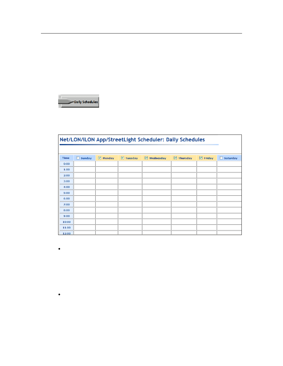 Creating daily schedules, Defining daily schedules | Echelon i.LON SmartServer 2.0 Power Line User Manual | Page 94 / 144