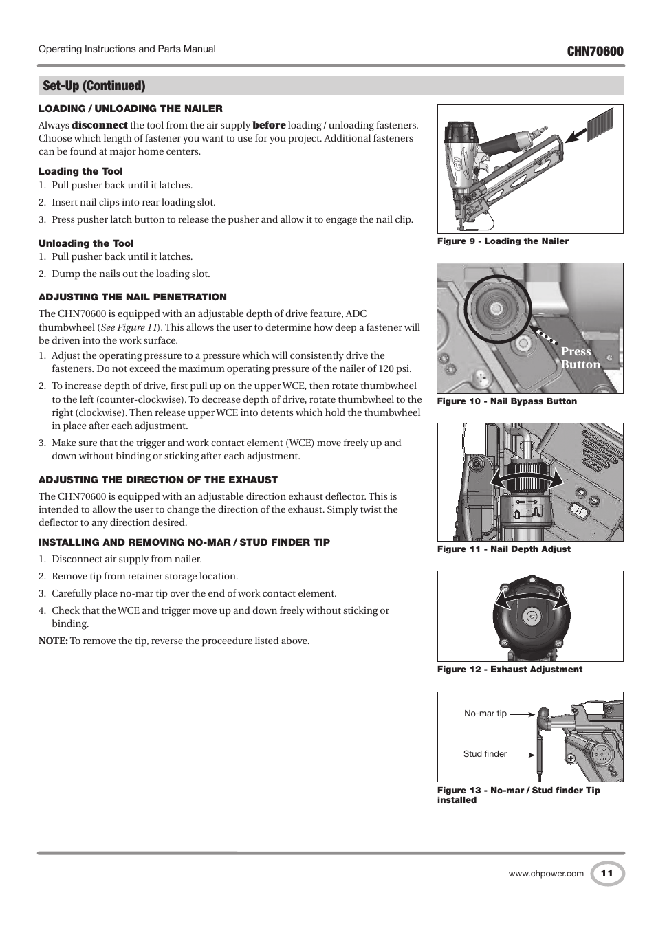 Set-up (continued) | Campbell Hausfeld IN727501AV User Manual | Page 11 / 60