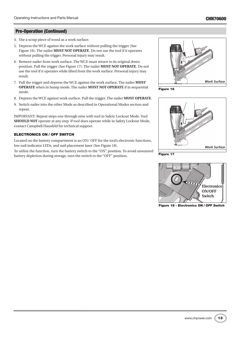Campbell Hausfeld IN727501AV User Manual | Page 13 / 60