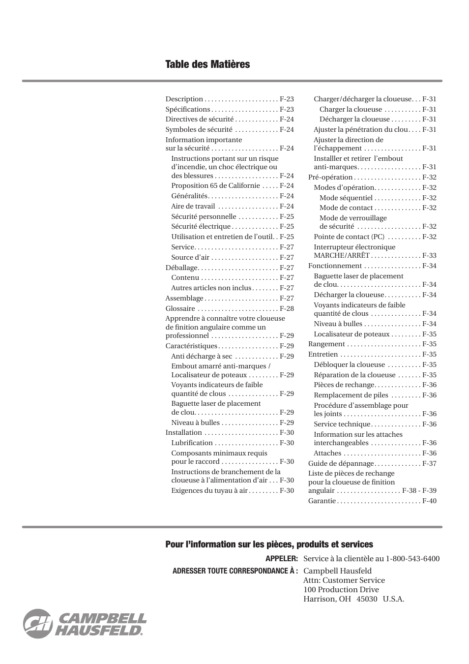 Campbell Hausfeld IN727501AV User Manual | Page 22 / 60
