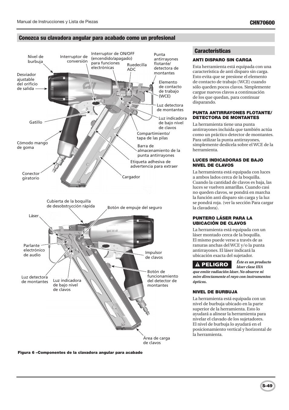 Características | Campbell Hausfeld IN727501AV User Manual | Page 49 / 60