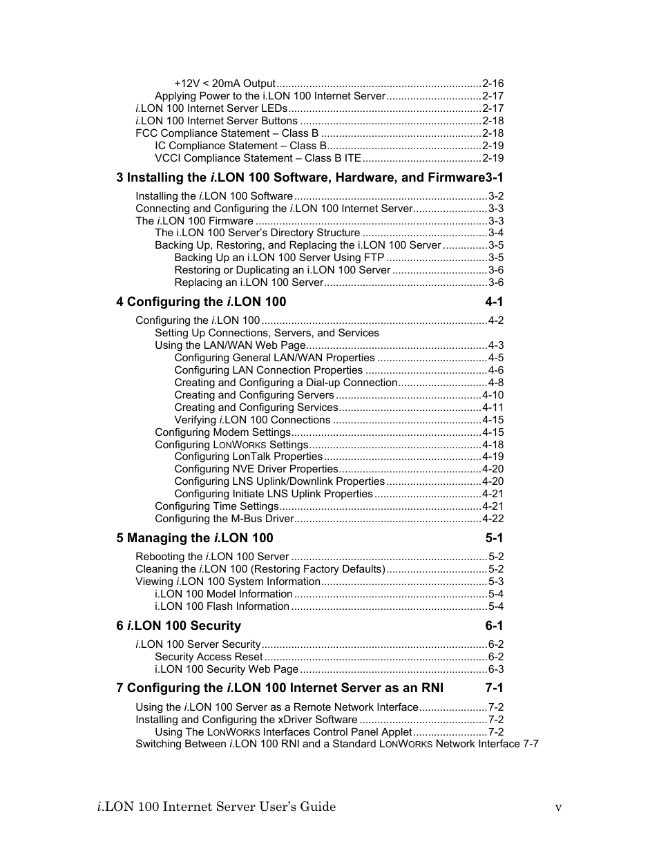 Echelon i.LON 100 e2 Internet Server User Manual | Page 7 / 96