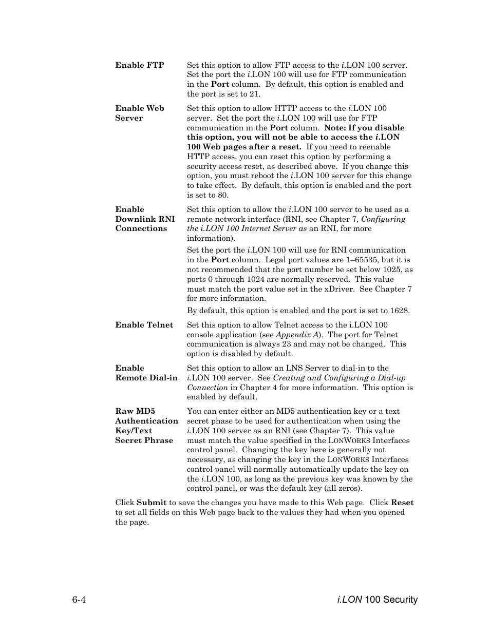Echelon i.LON 100 e2 Internet Server User Manual | Page 76 / 96
