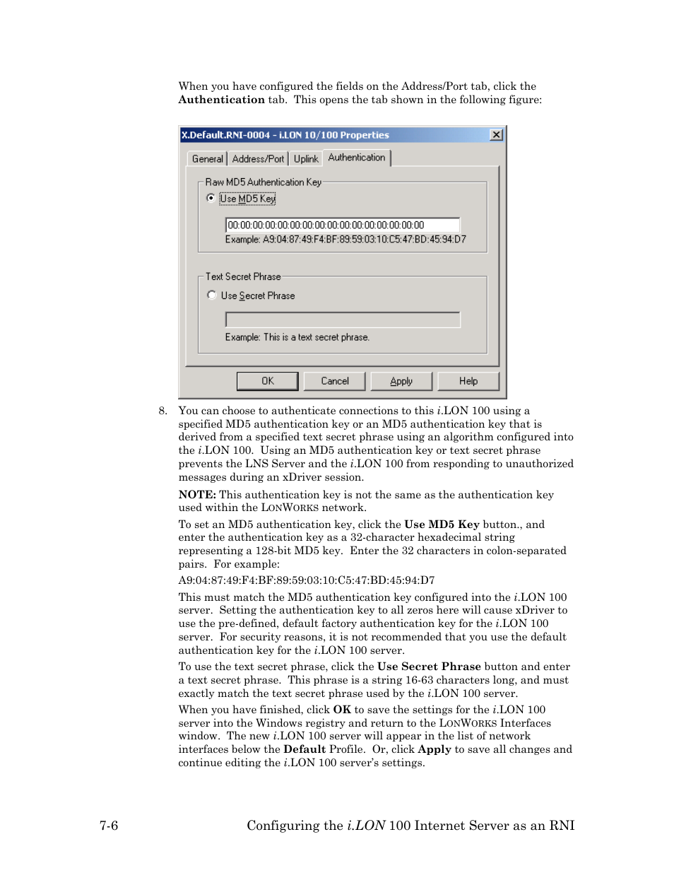 Echelon i.LON 100 e2 Internet Server User Manual | Page 82 / 96