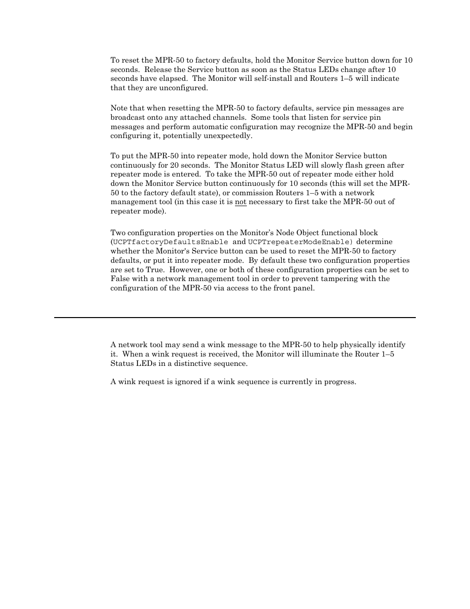 Wink request, Wink, Request | Echelon MPR-50 Multi-Port Router User Manual | Page 31 / 51