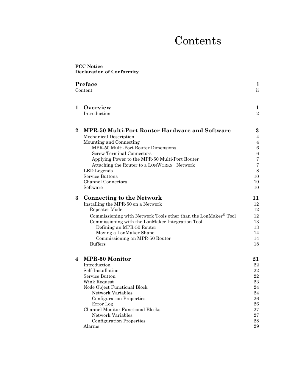 Echelon MPR-50 Multi-Port Router User Manual | Page 7 / 51