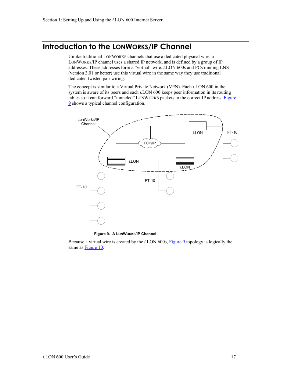 Introduction to the lonworks/ip channel, 4 configuring the i.lon 600 tcp/ip settings, Introduction to the l | Orks, Ip channel | Echelon i.LON 600 LonWorks/IP Server User Manual | Page 25 / 116
