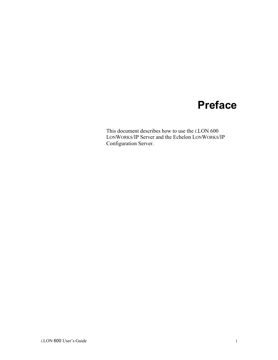 Preface | Echelon i.LON 600 LonWorks/IP Server User Manual | Page 3 / 116