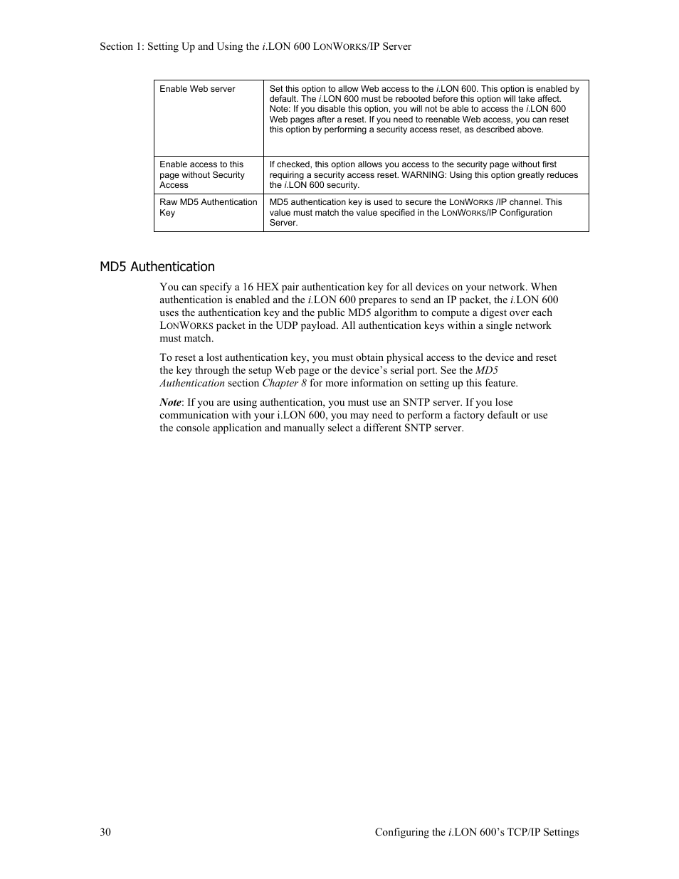 Md5 authentication | Echelon i.LON 600 LonWorks/IP Server User Manual | Page 38 / 116