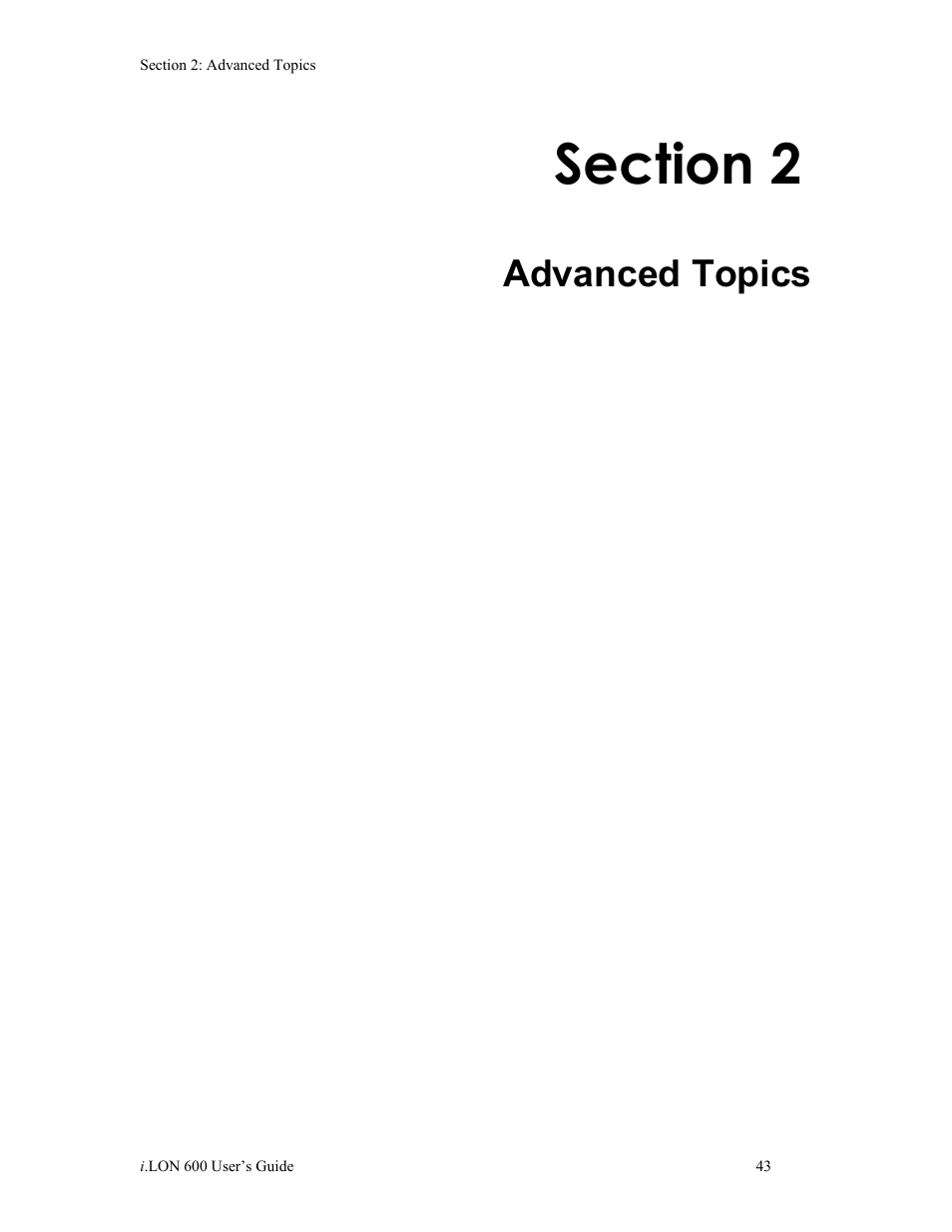 Advanced topics, Section 2 advanced topics | Echelon i.LON 600 LonWorks/IP Server User Manual | Page 51 / 116