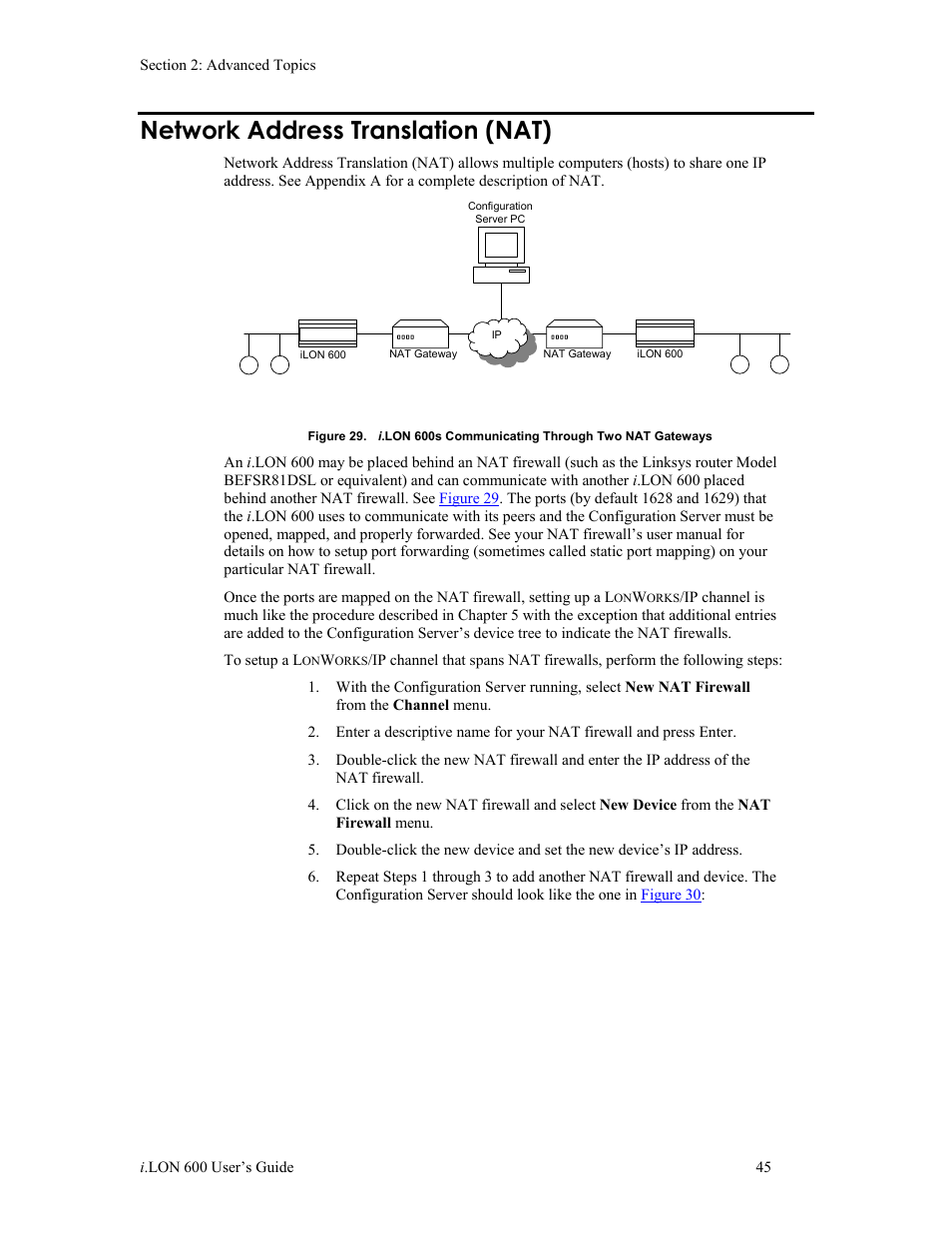 Network address translation (nat) | Echelon i.LON 600 LonWorks/IP Server User Manual | Page 53 / 116