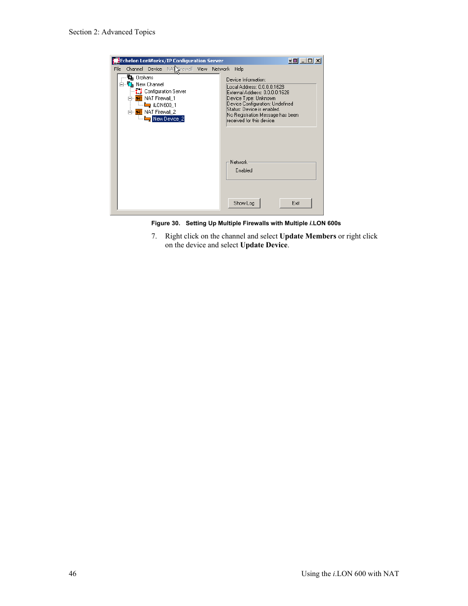 Figure 30 | Echelon i.LON 600 LonWorks/IP Server User Manual | Page 54 / 116