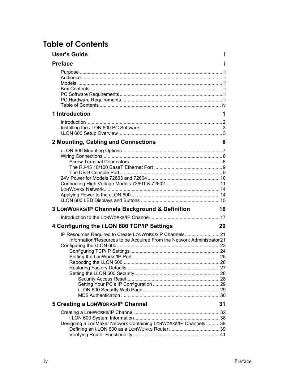 Echelon i.LON 600 LonWorks/IP Server User Manual | Page 6 / 116