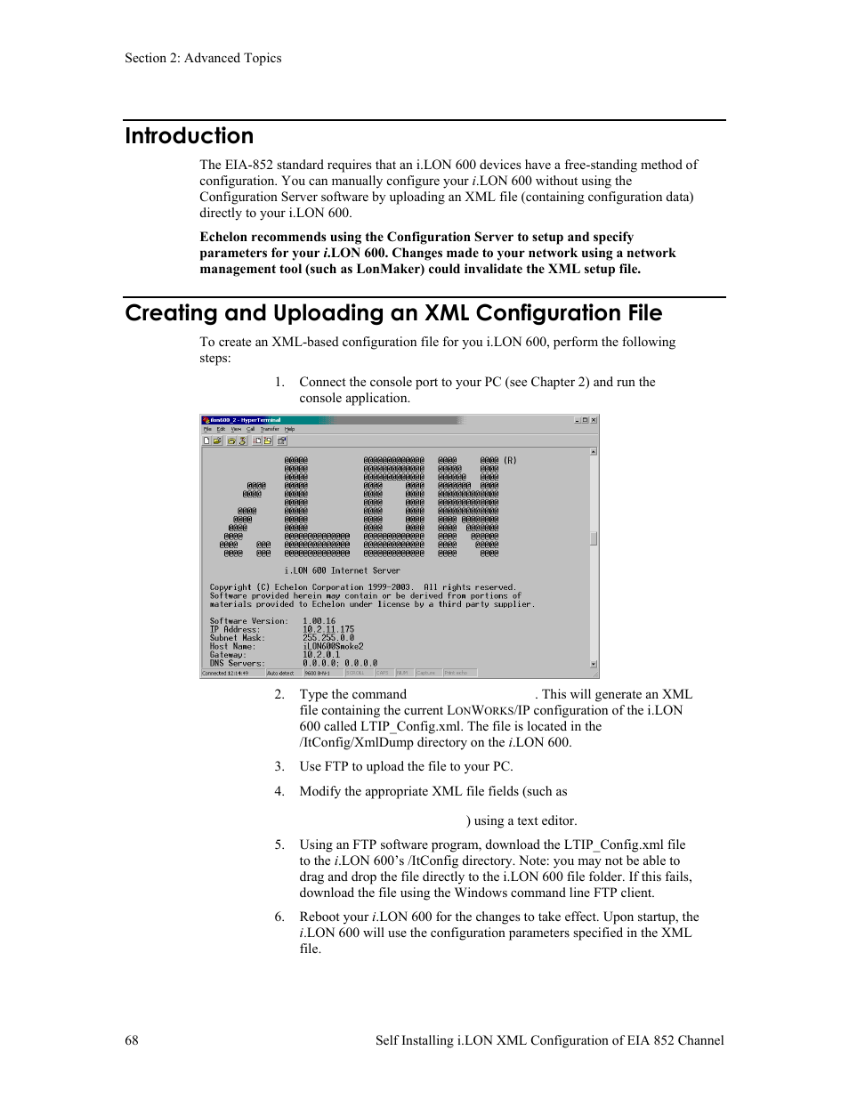 Introduction, Creating and uploading an xml configuration file | Echelon i.LON 600 LonWorks/IP Server User Manual | Page 76 / 116