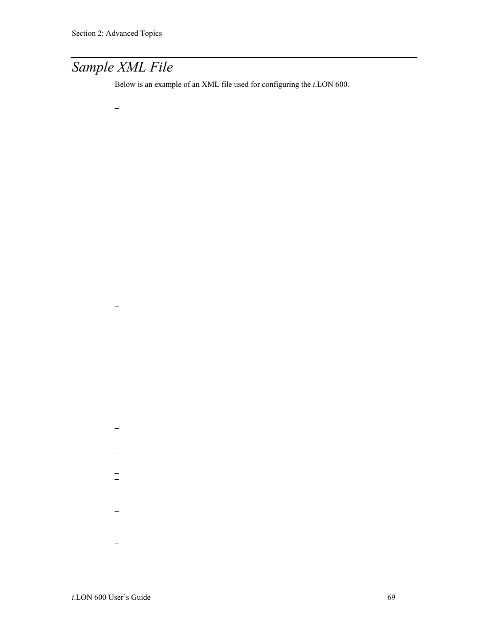 Sample xml file | Echelon i.LON 600 LonWorks/IP Server User Manual | Page 77 / 116