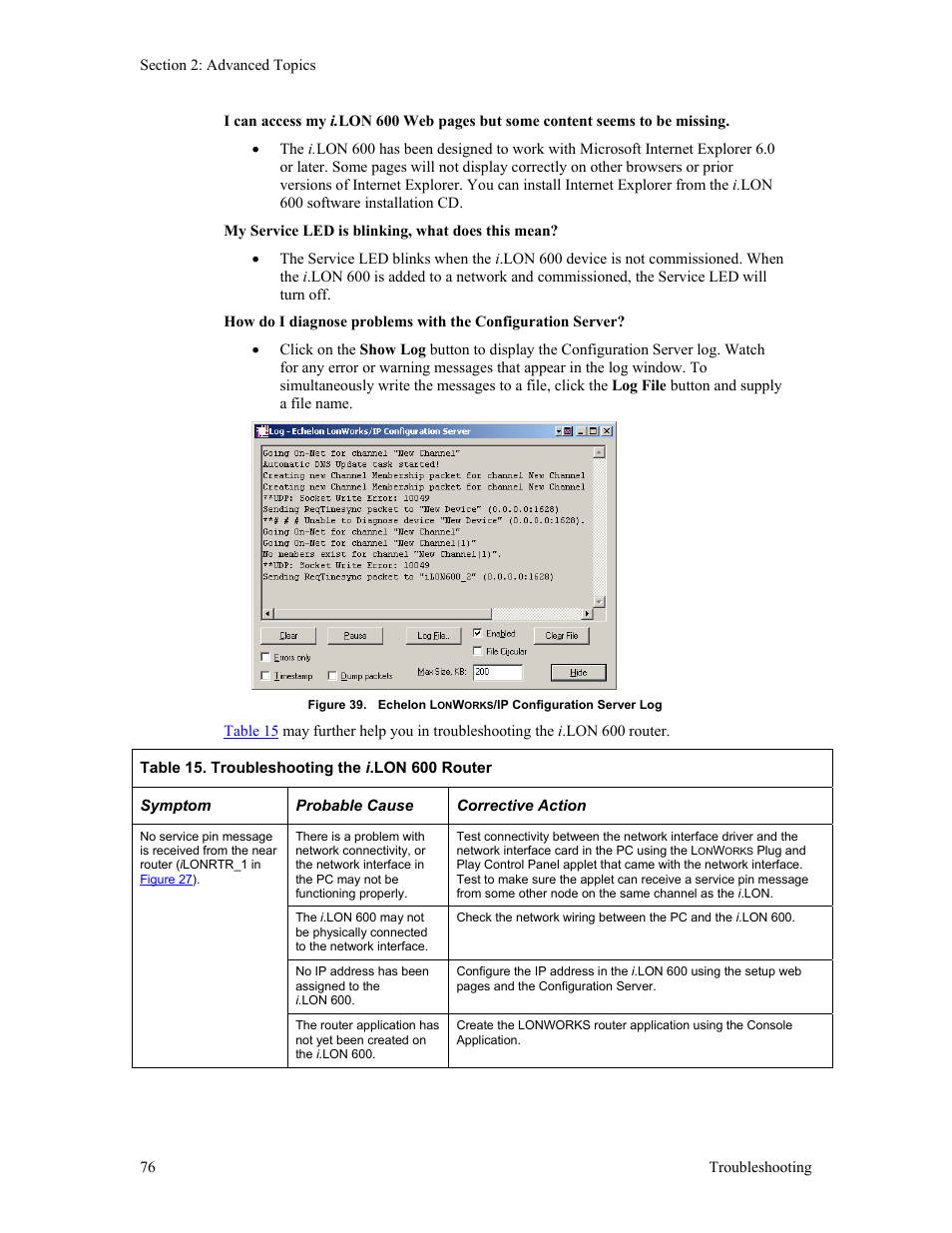 Echelon i.LON 600 LonWorks/IP Server User Manual | Page 84 / 116
