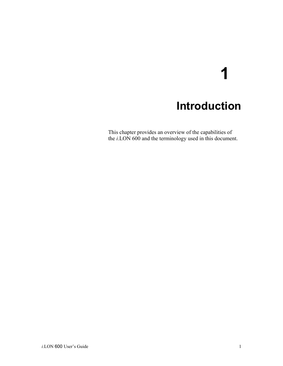 1 introduction, Introduction | Echelon i.LON 600 LonWorks/IP Server User Manual | Page 9 / 116