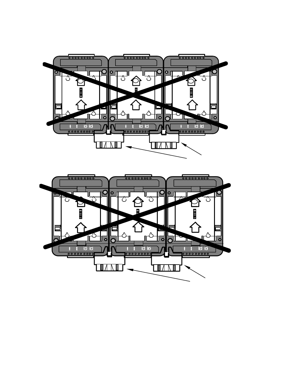 Lonpoint hardware guide 4-31, Jumper plugs (x-ray view), Type 1d type 2d type 1d | Type 2d type 1d type 1d | Echelon LonPoint Module User Manual | Page 67 / 115