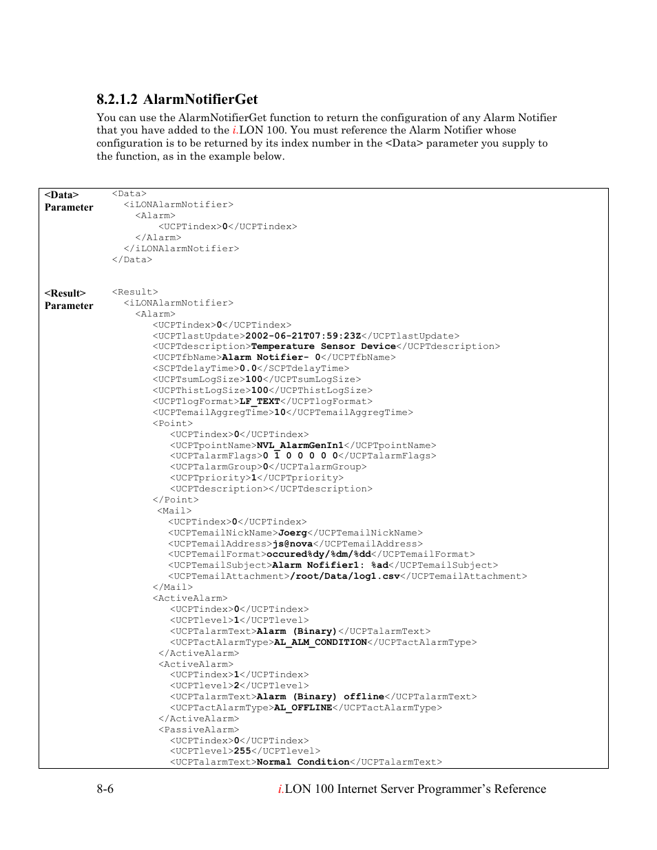 Alarmnotifierget, Alarmnotifierget -6, 2 alarmnotifierget | Echelon i.LON 100 e2 Internet Server User Manual | Page 112 / 223