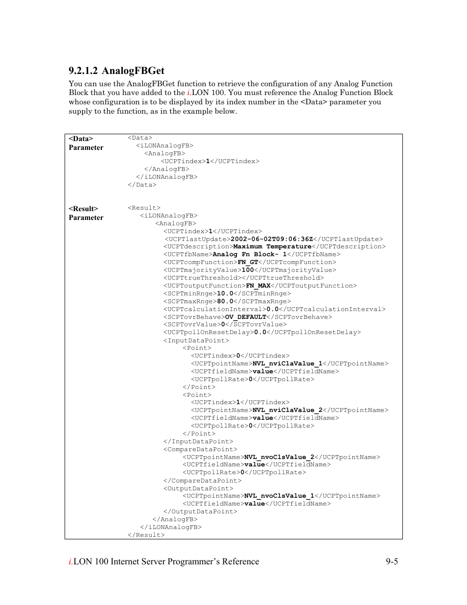 Analogfbget, Analogfbget -5, 2 analogfbget | Echelon i.LON 100 e2 Internet Server User Manual | Page 142 / 223