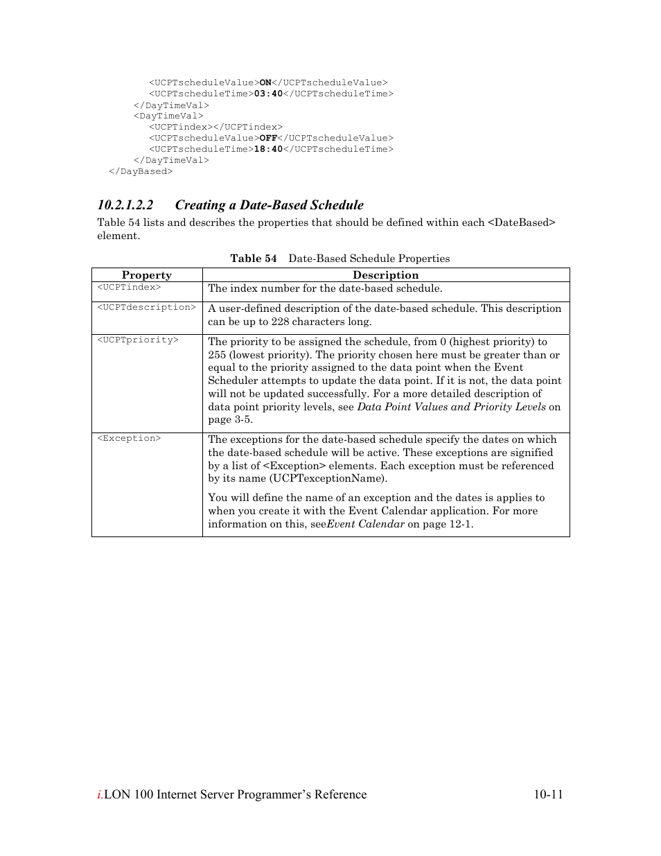 2 creating a date-based schedule | Echelon i.LON 100 e2 Internet Server User Manual | Page 163 / 223