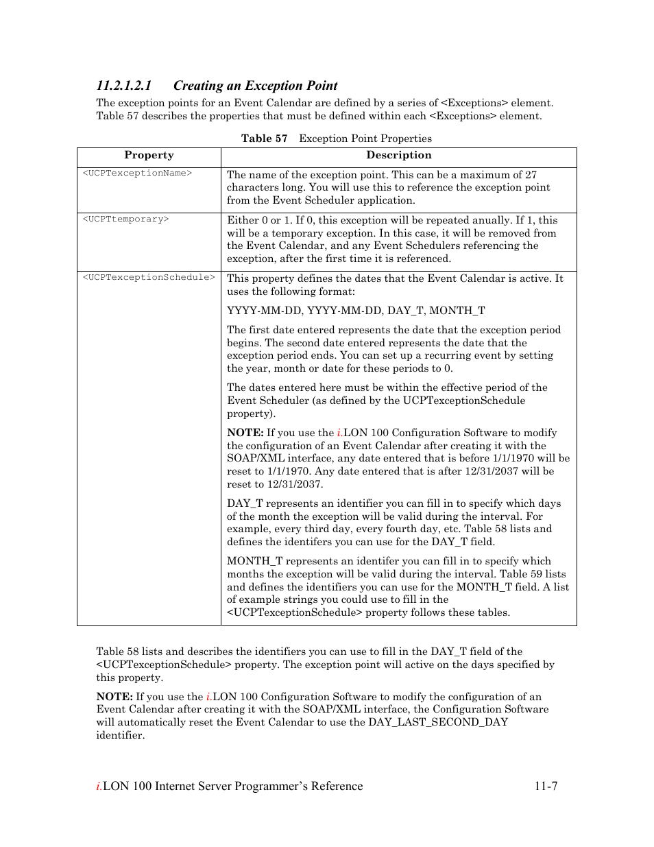 1 creating an exception point | Echelon i.LON 100 e2 Internet Server User Manual | Page 174 / 223