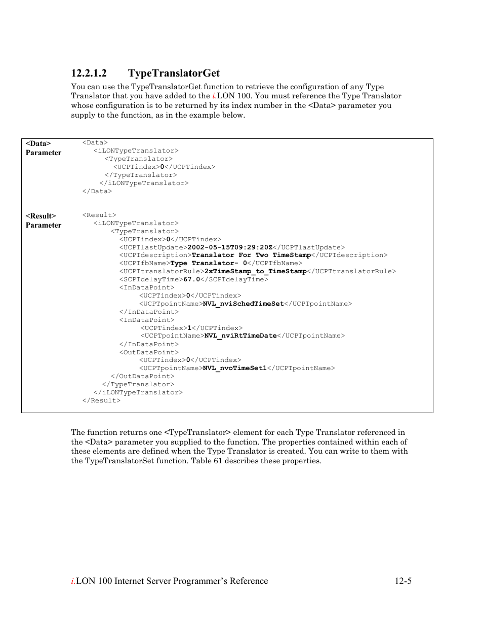 Typetranslatorget, Typetranslatorget -5, 2 typetranslatorget | Echelon i.LON 100 e2 Internet Server User Manual | Page 185 / 223