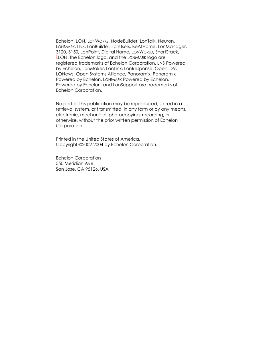 Echelon i.LON 100 e2 Internet Server User Manual | Page 2 / 223