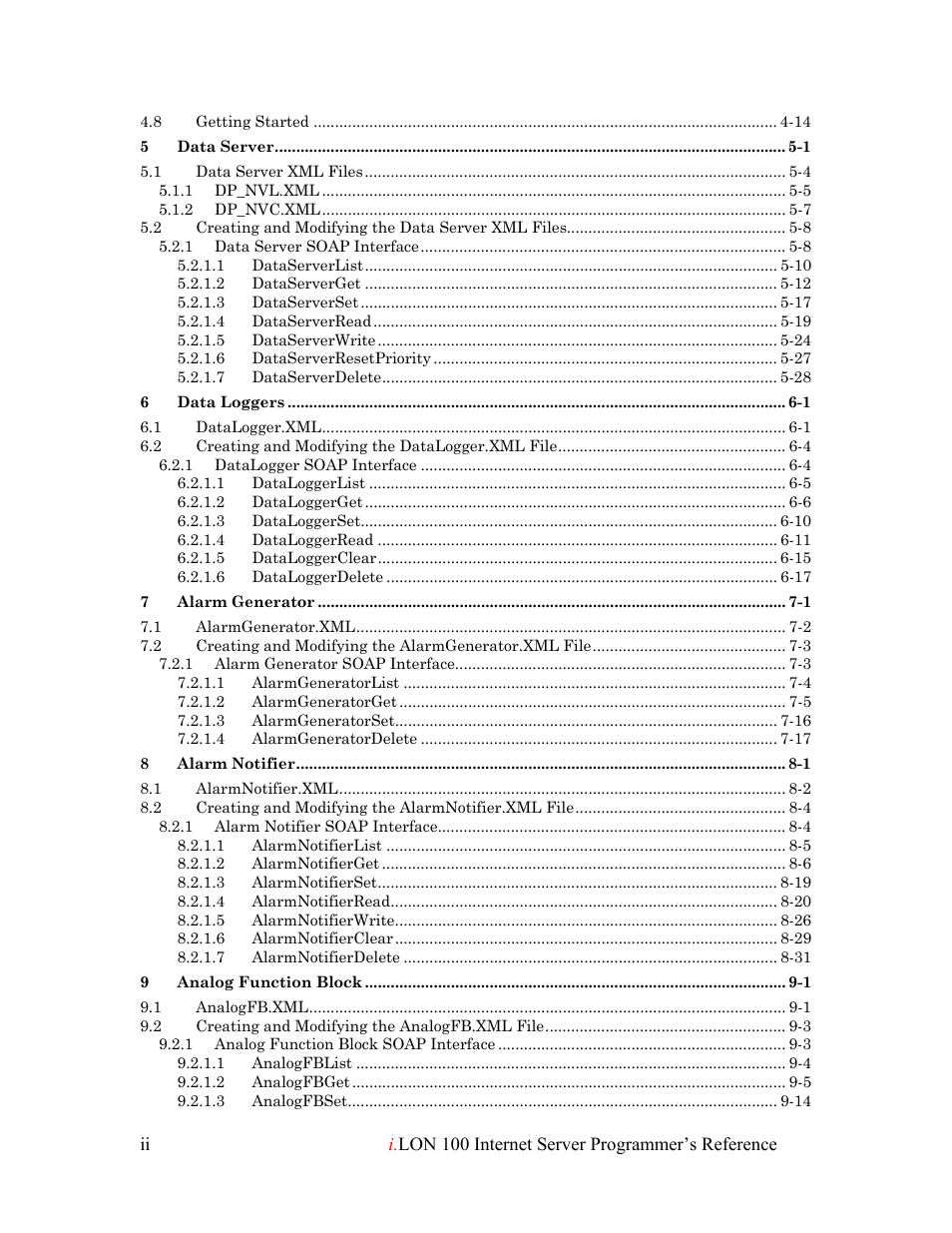 Echelon i.LON 100 e2 Internet Server User Manual | Page 4 / 223